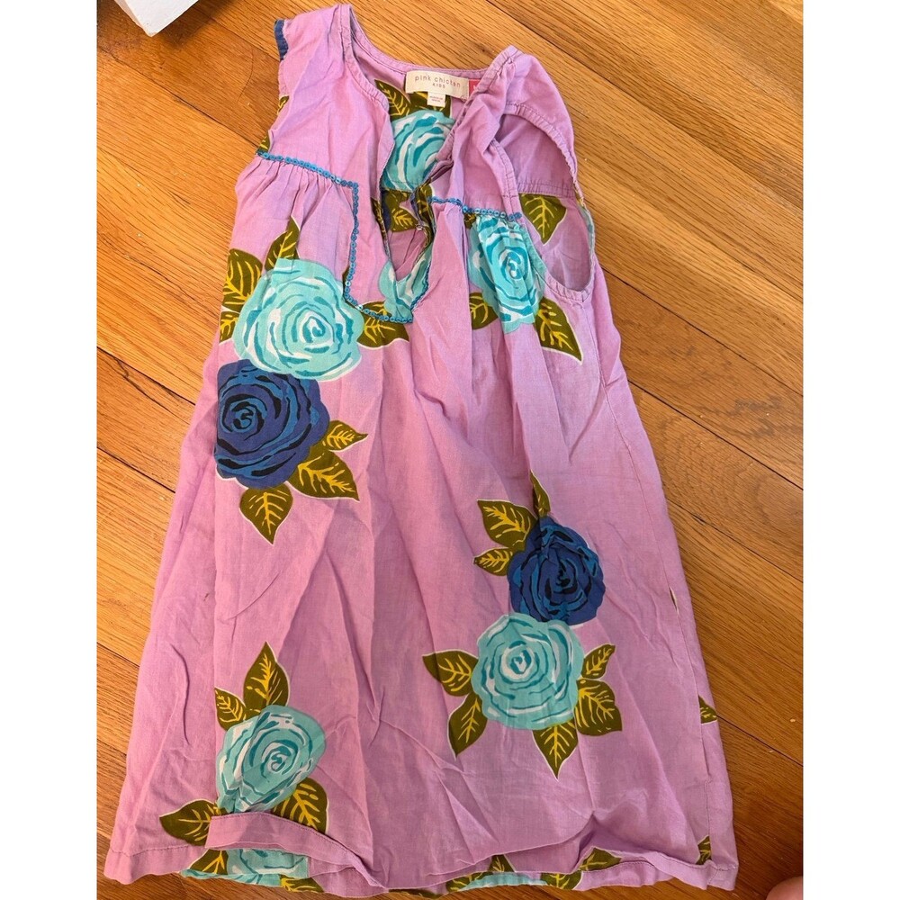 Girls pink chicken dress